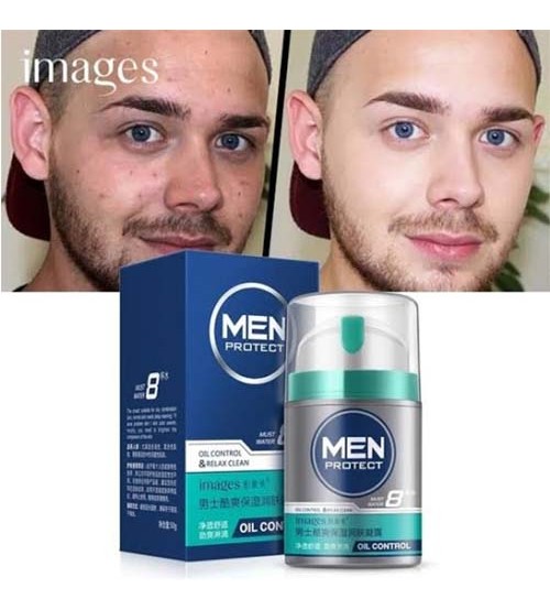 Images Men Protect Oil Control for Men Hyaluronic Acid Serum Anti Wrinkle Gel Moisturizing Face Cream